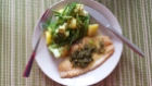 White fish with butter capers sauce